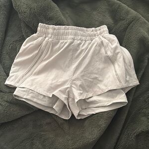 BuffBunny Cream Athletic Shorts Lightweight Elastic Waist